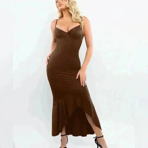 POPILUSH Built-in Shapewear Corset Style Maxi Dress